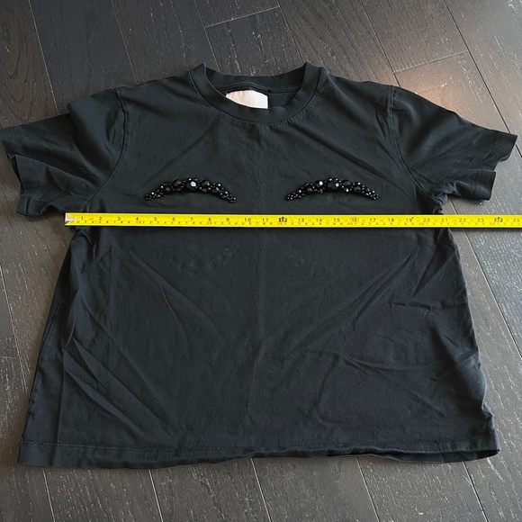SIMONE ROCHA X H&M APPLIQUED black TSHIRT WITH BEADS SIZE Medium limited - Picture 2 of 7